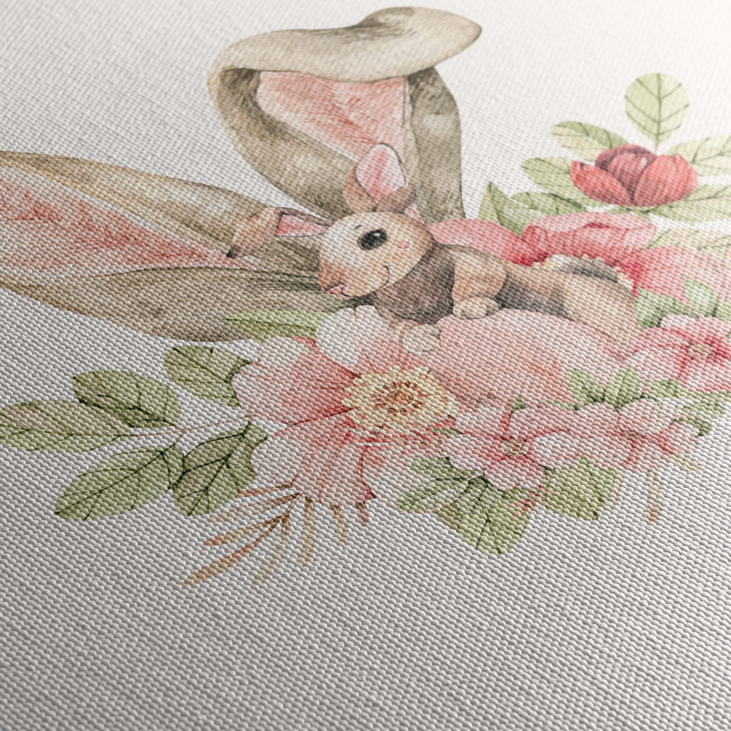 Whimsical Rabbit with Floral Accents - Image 5