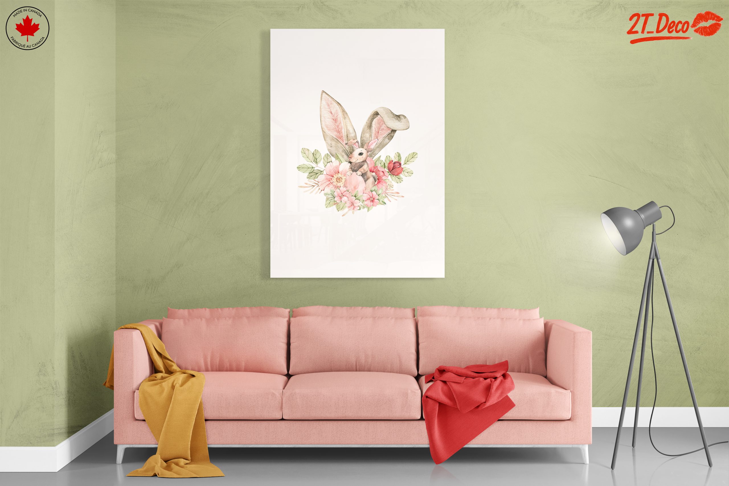 Whimsical Rabbit with Floral Accents - Image 7