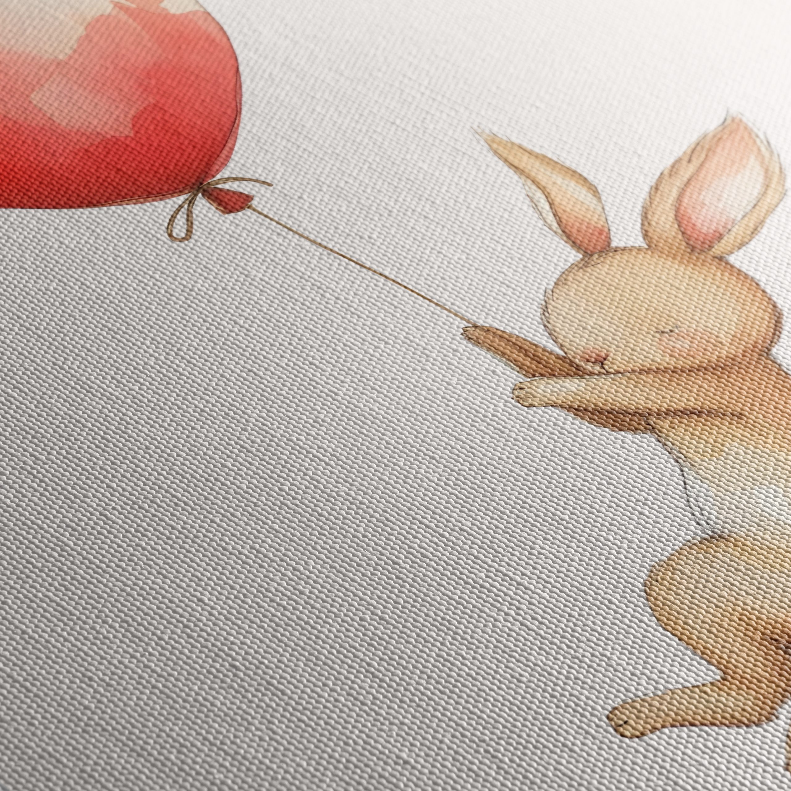 Adorable Rabbit Flying with Balloon Art - Image 5