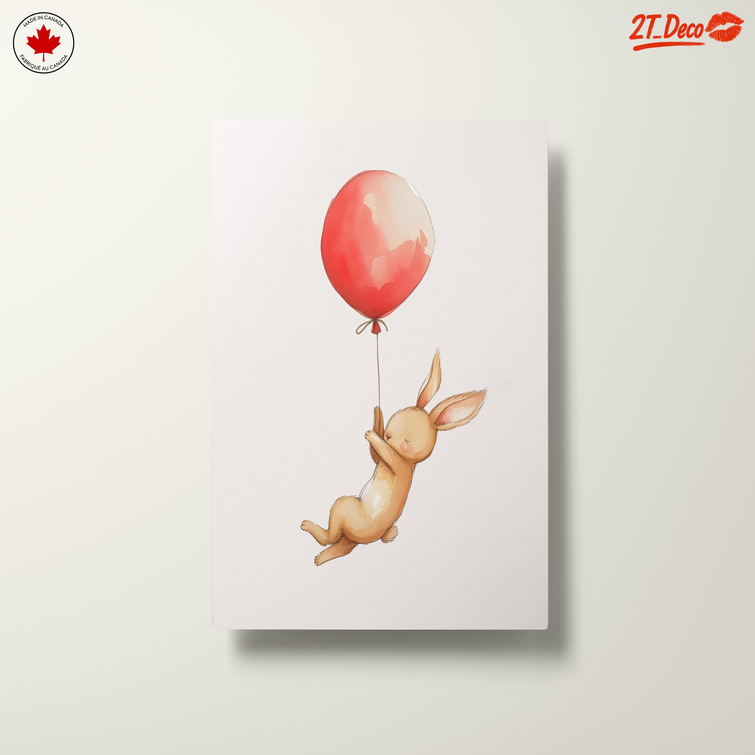 Adorable Rabbit Flying with Balloon Art - Image 10
