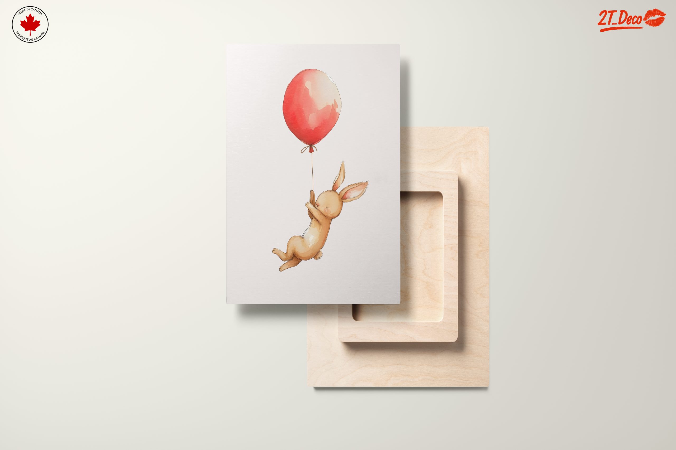 Adorable Rabbit Flying with Balloon Art - Image 11
