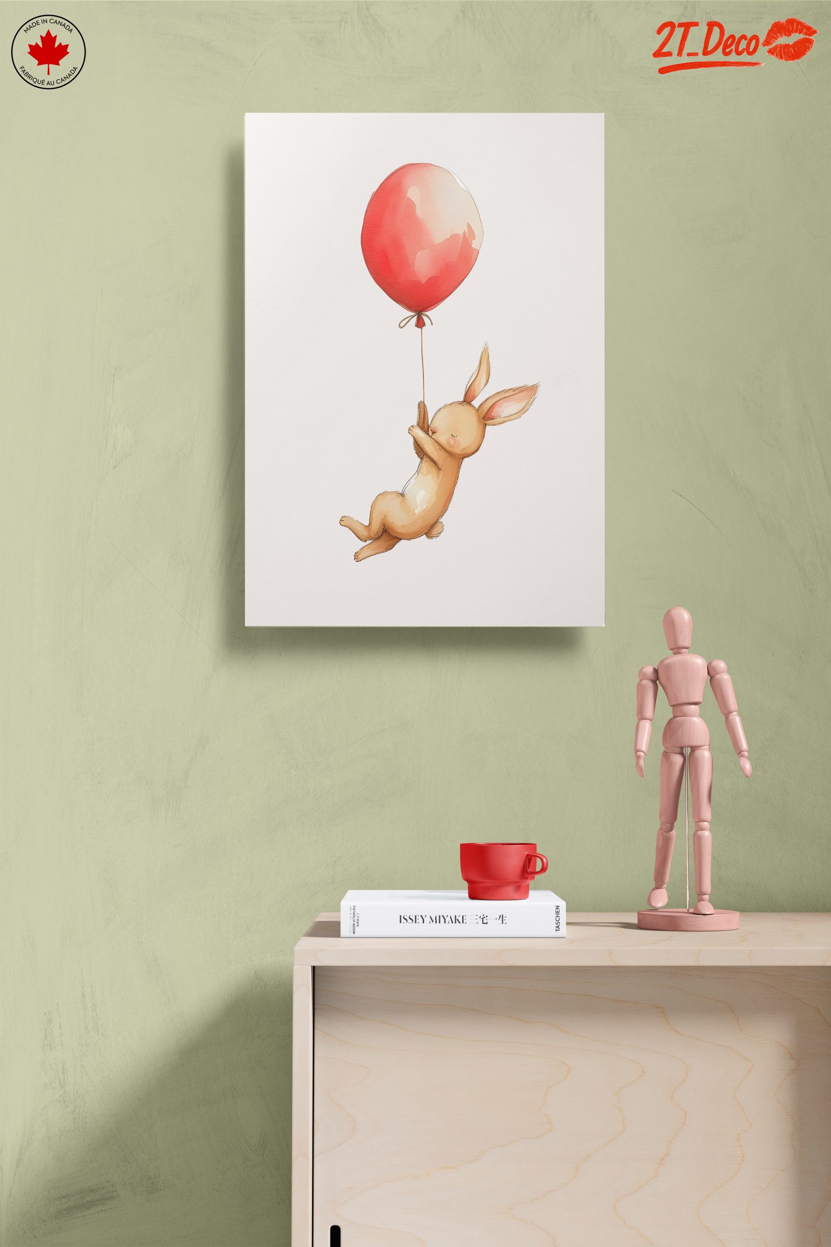 Adorable Rabbit Flying with Balloon Art - Image 14