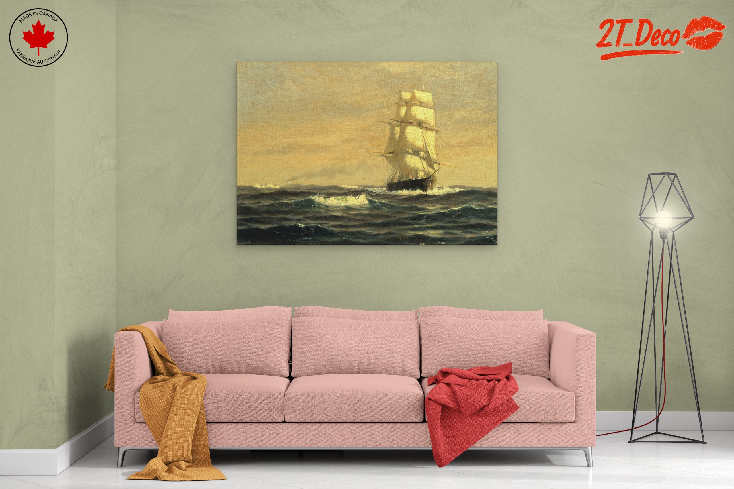 Sailing Ship on Ocean Waves - Image 2