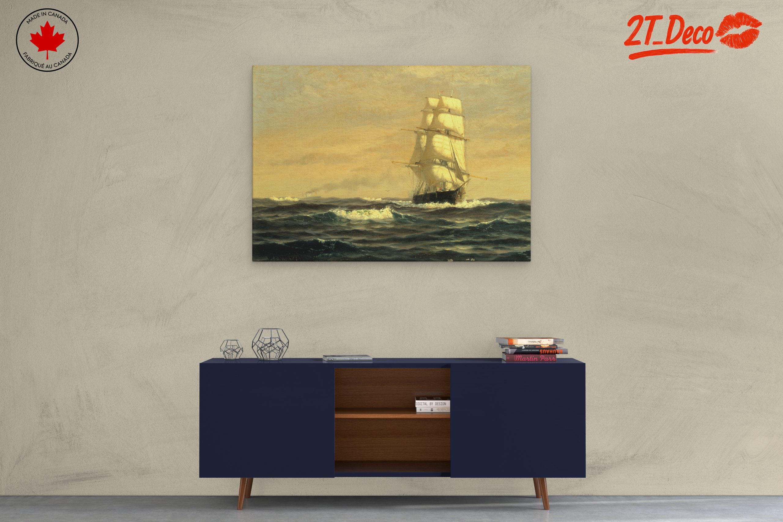 Sailing Ship on Ocean Waves - Image 3