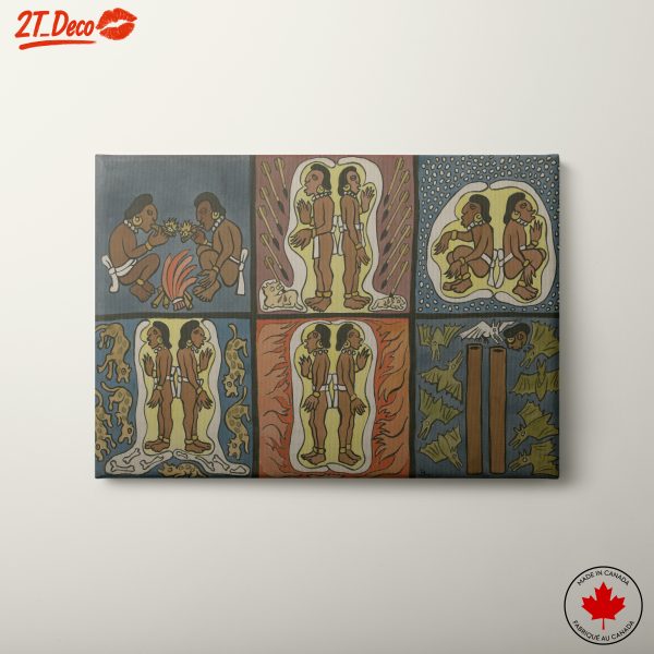Abstract Cultural Portrait Art Depicting Traditional Themes