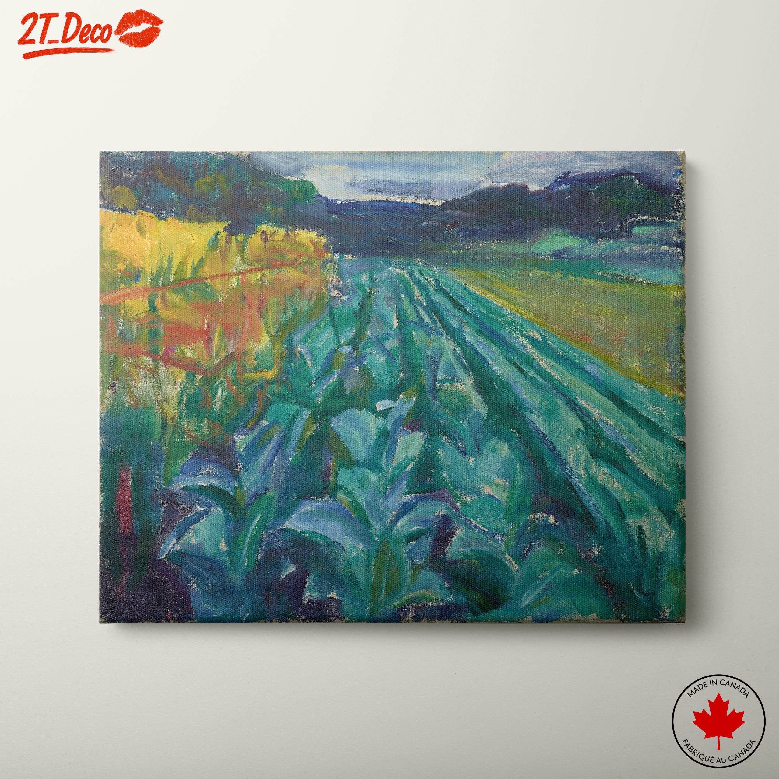 Vibrant Abstract Landscape Composition