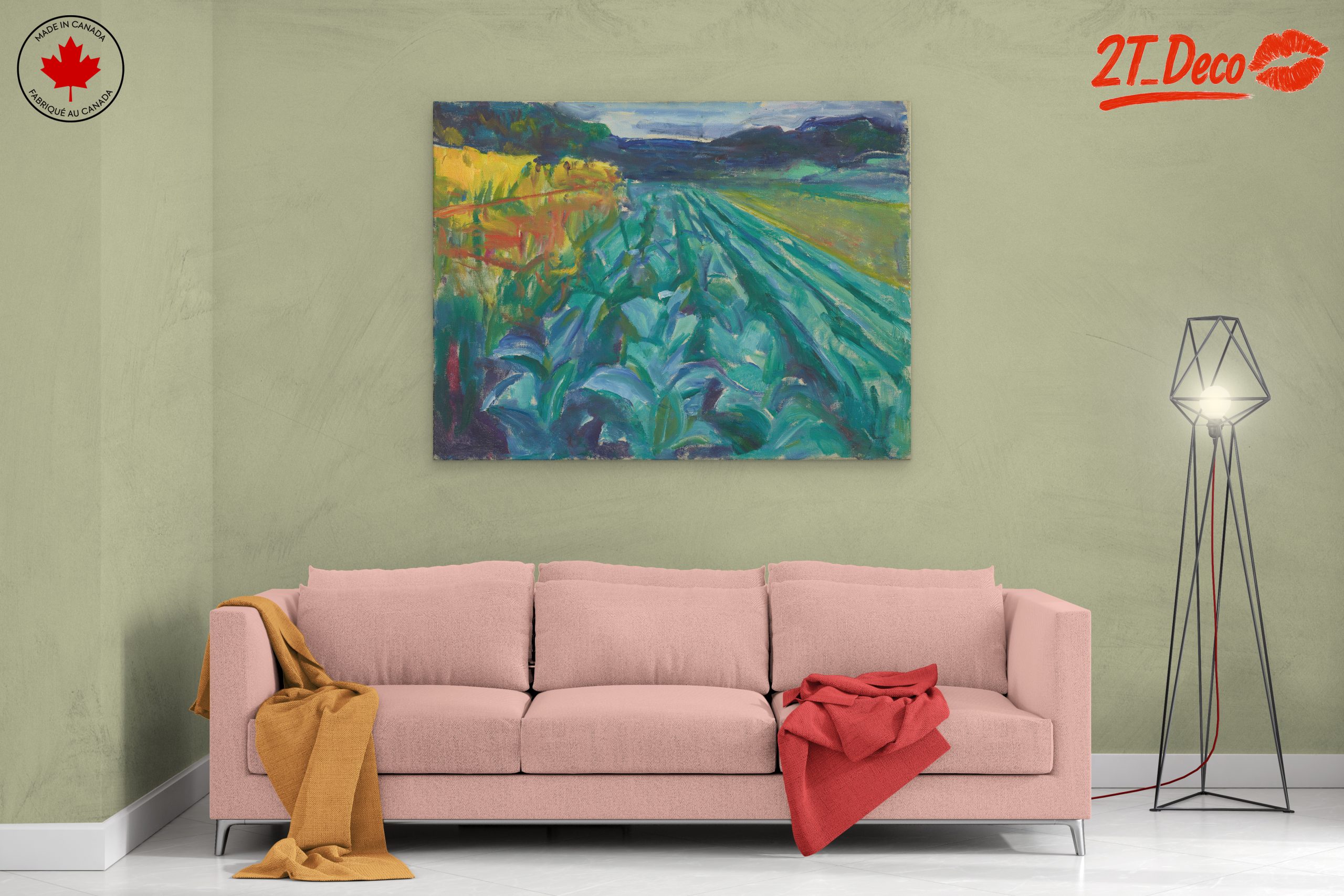 Vibrant Abstract Landscape Composition - Image 2