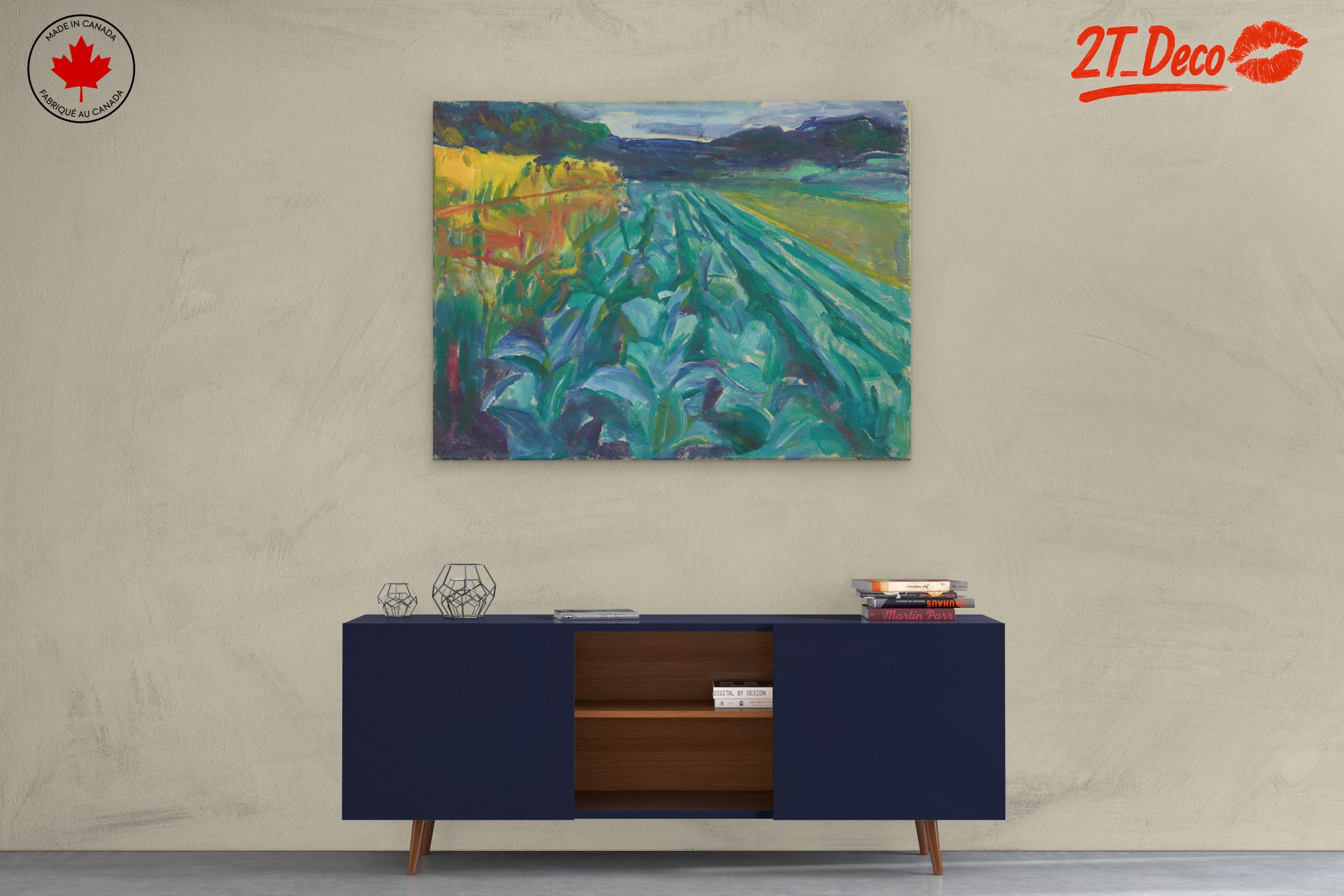Vibrant Abstract Landscape Composition - Image 3