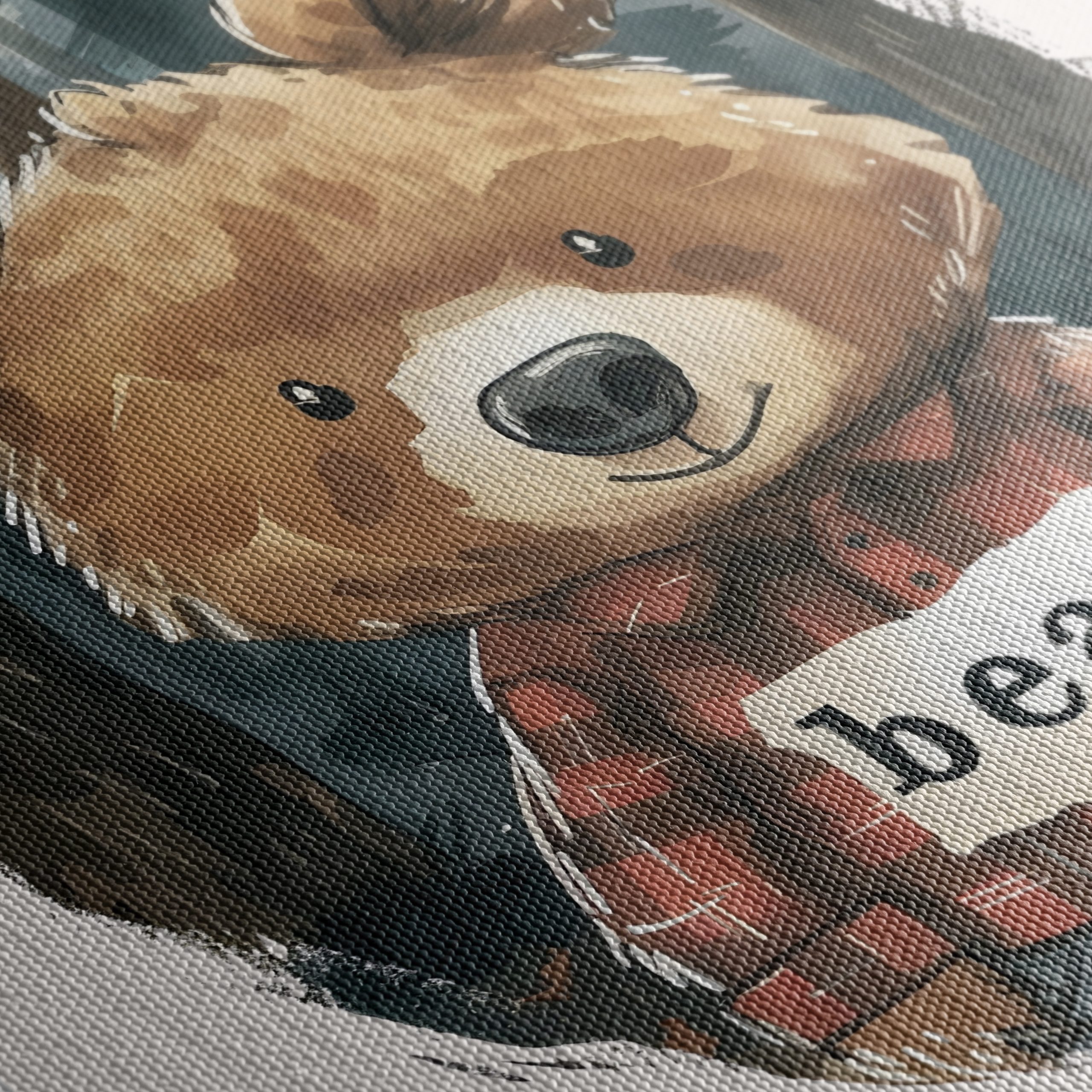 Charming Bear Character in Flannel Shirt - Image 5