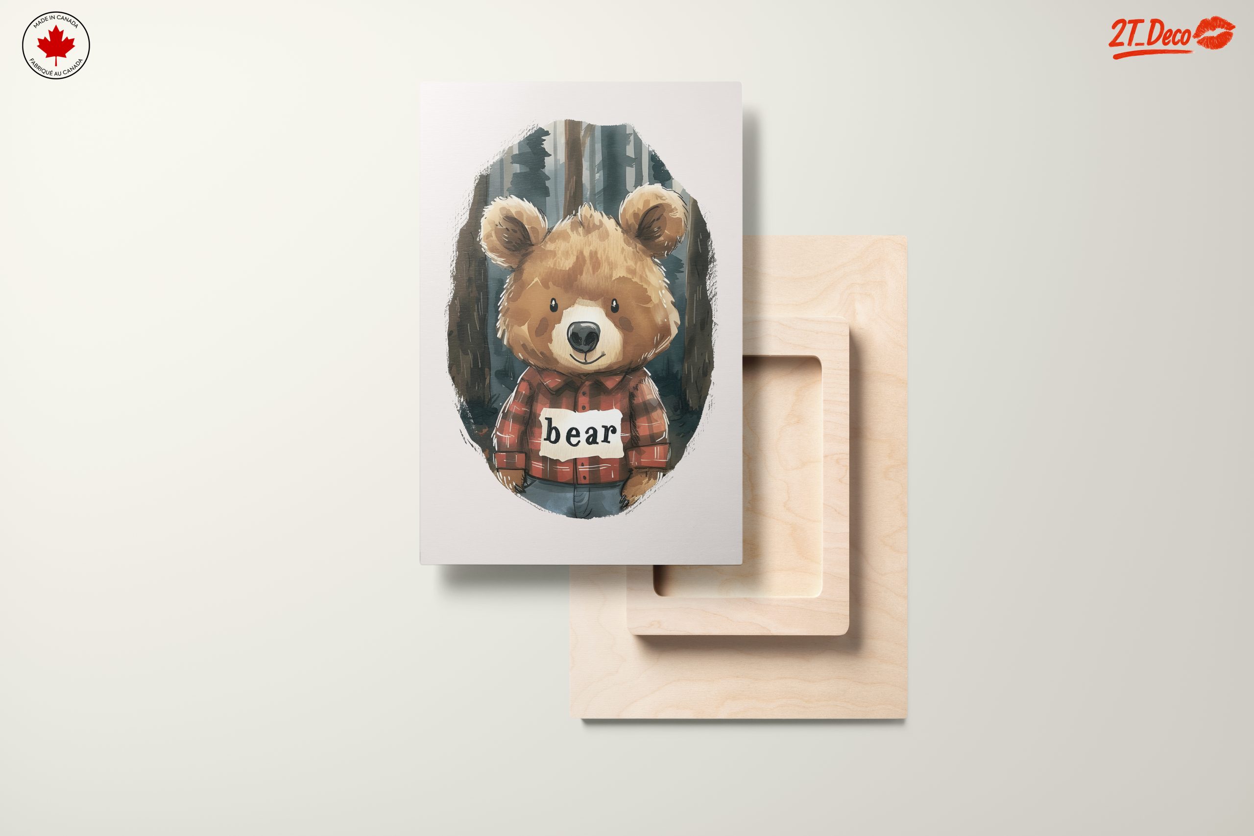 Charming Bear Character in Flannel Shirt - Image 11