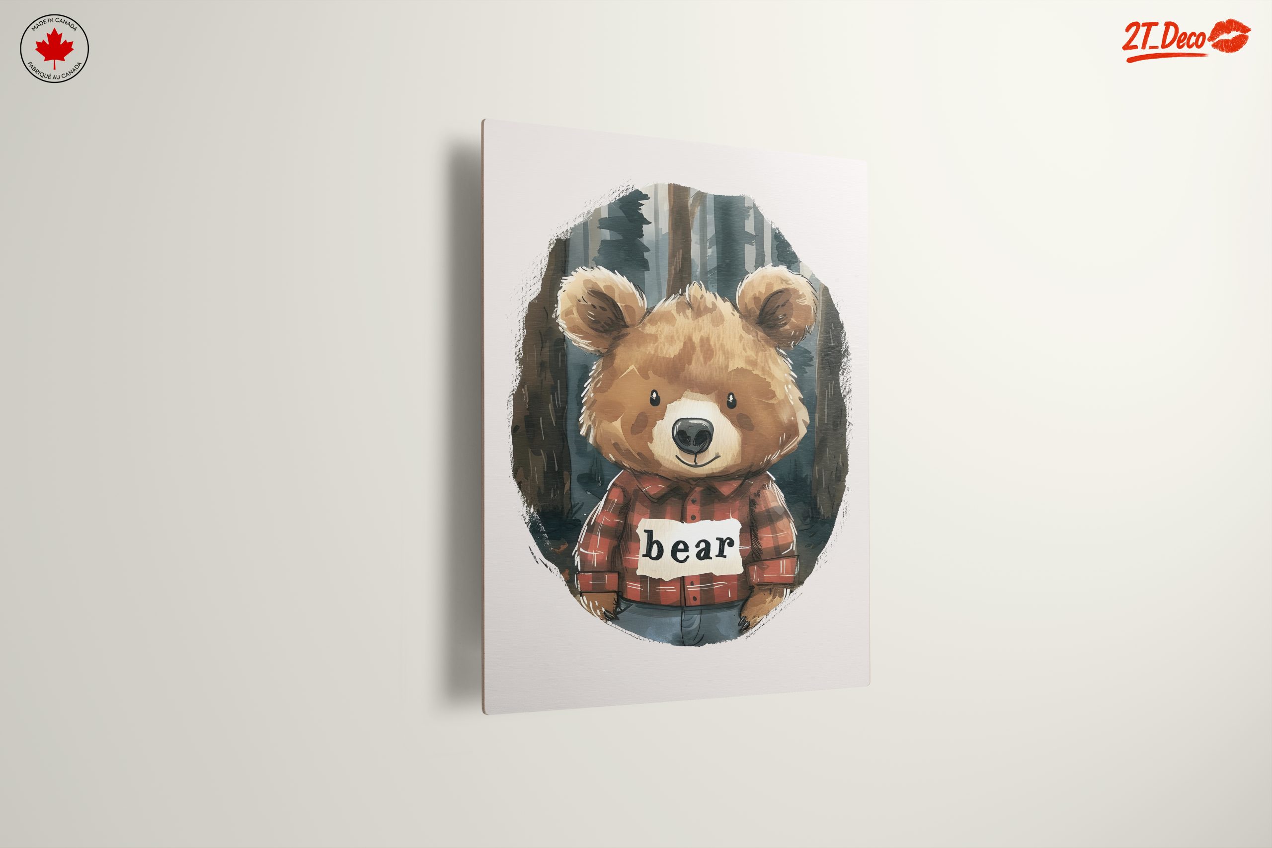 Charming Bear Character in Flannel Shirt - Image 13