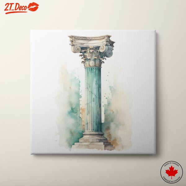 Elegant Column Watercolor Painting