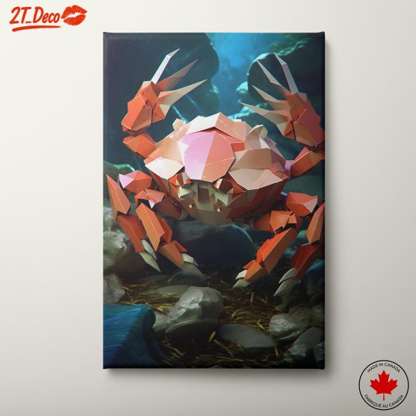 Geometric Abstract Marine Crab Art