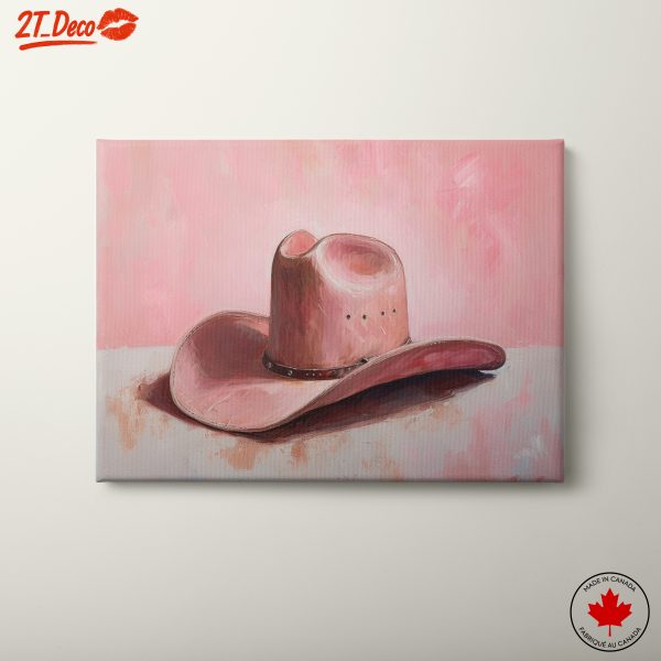 Whimsical Pink Cowboy Hat Art
