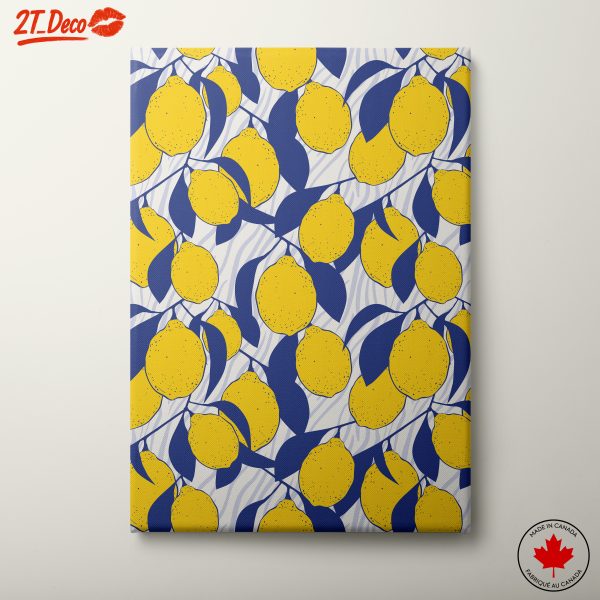Bright Botanical Lemon Pattern Art