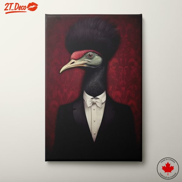 Stylized Animal Portrait in Tuxedo