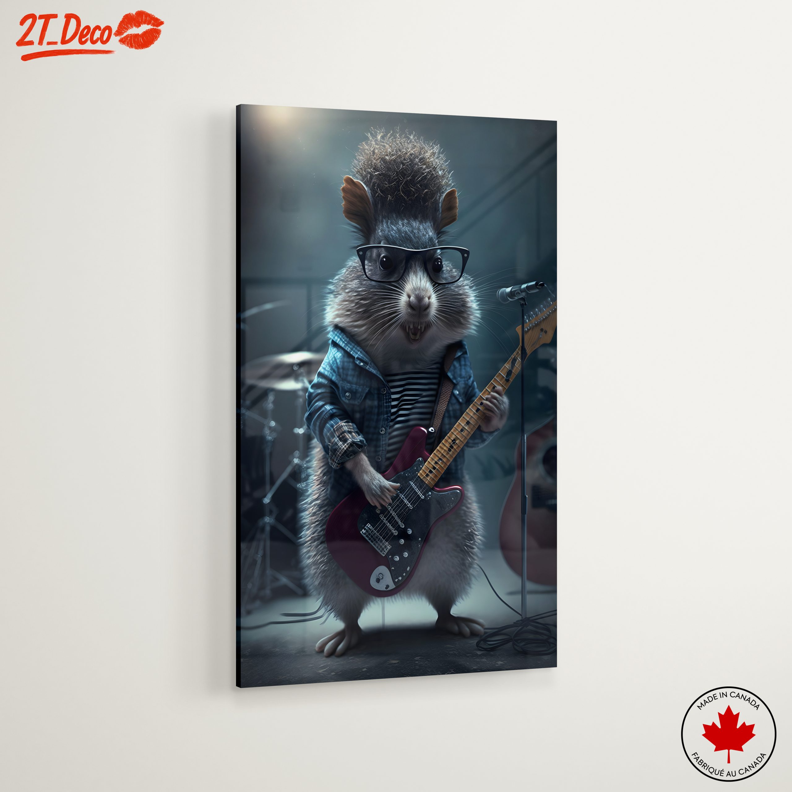 Whimsical Guitar Playing Animal Illustration - Image 6