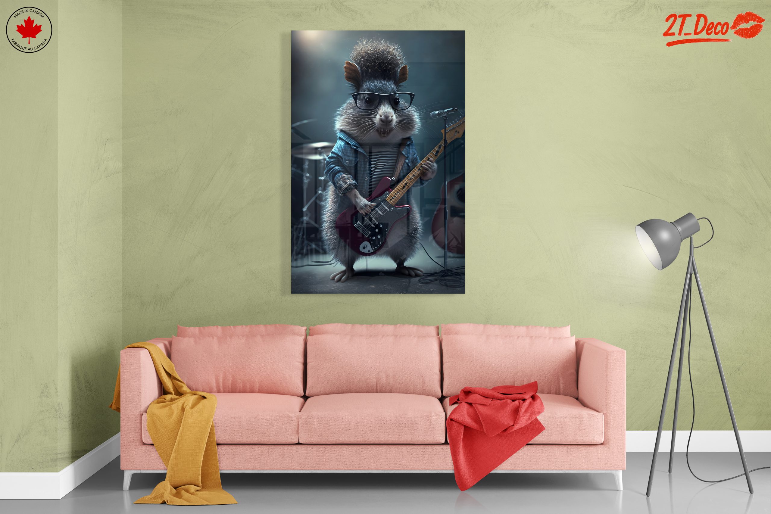 Whimsical Guitar Playing Animal Illustration - Image 7