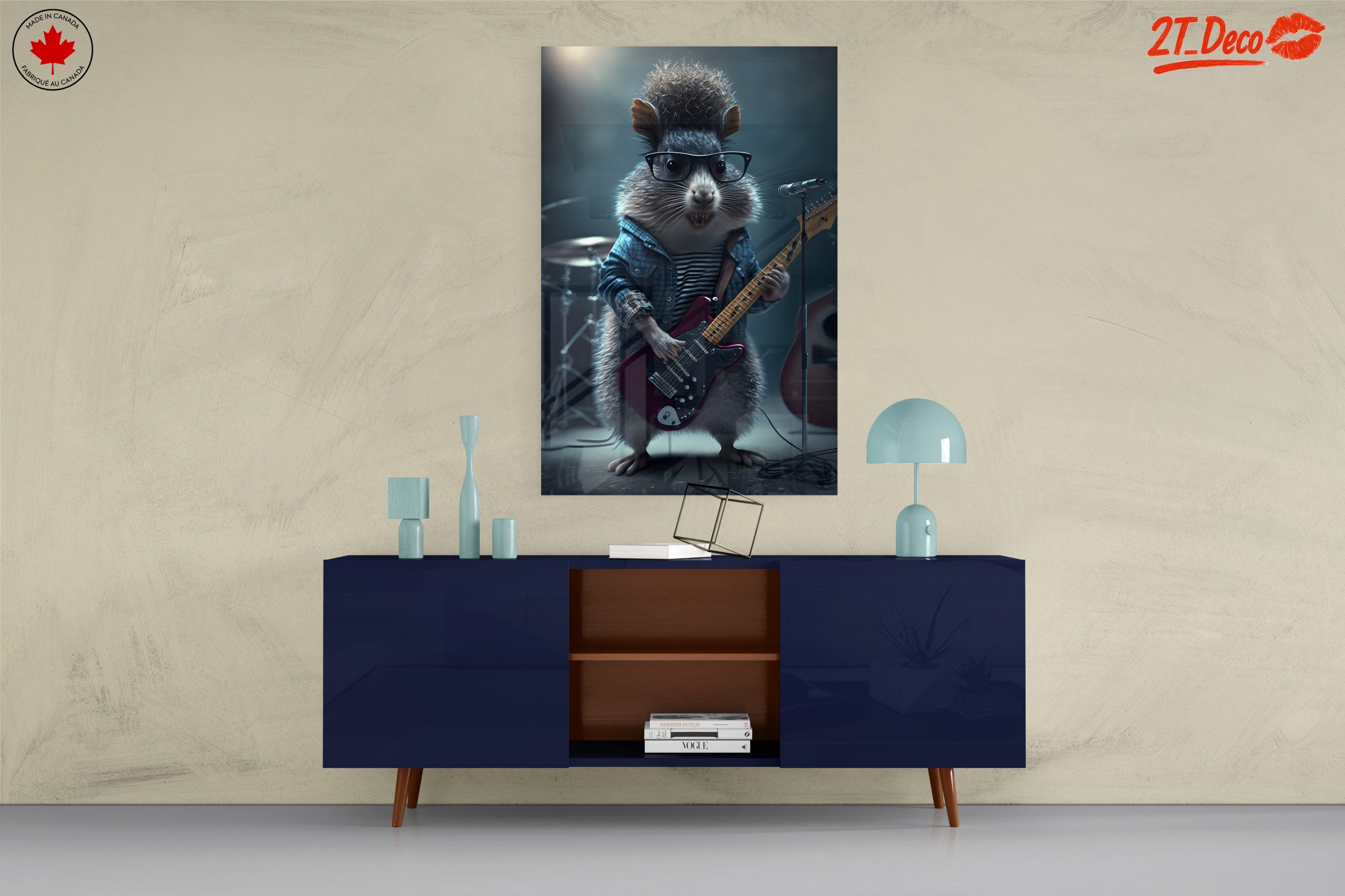 Whimsical Guitar Playing Animal Illustration - Image 8