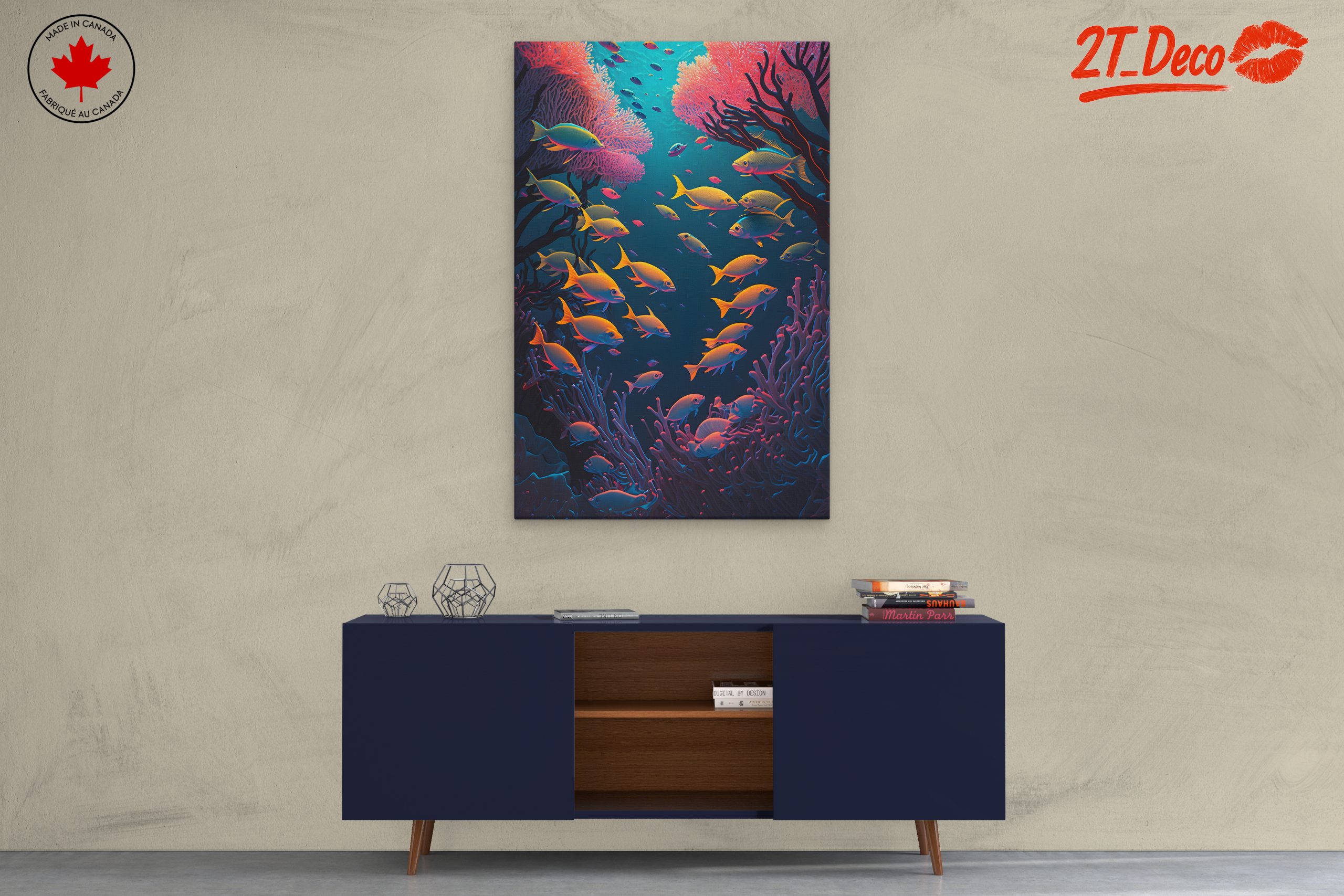 Colorful Abstract Marine Life Artwork 2 - Image 3