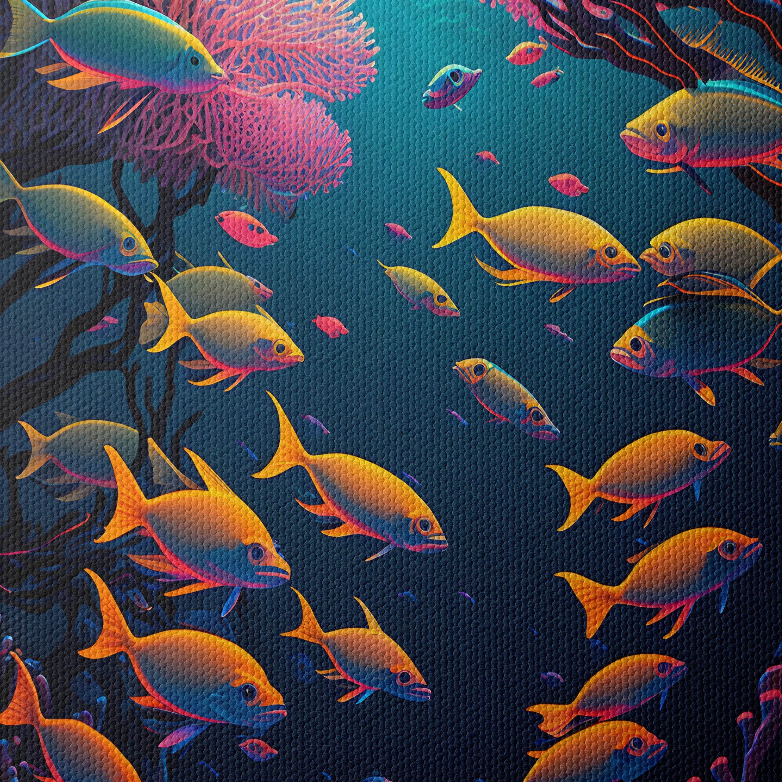 Colorful Abstract Marine Life Artwork 2 - Image 4