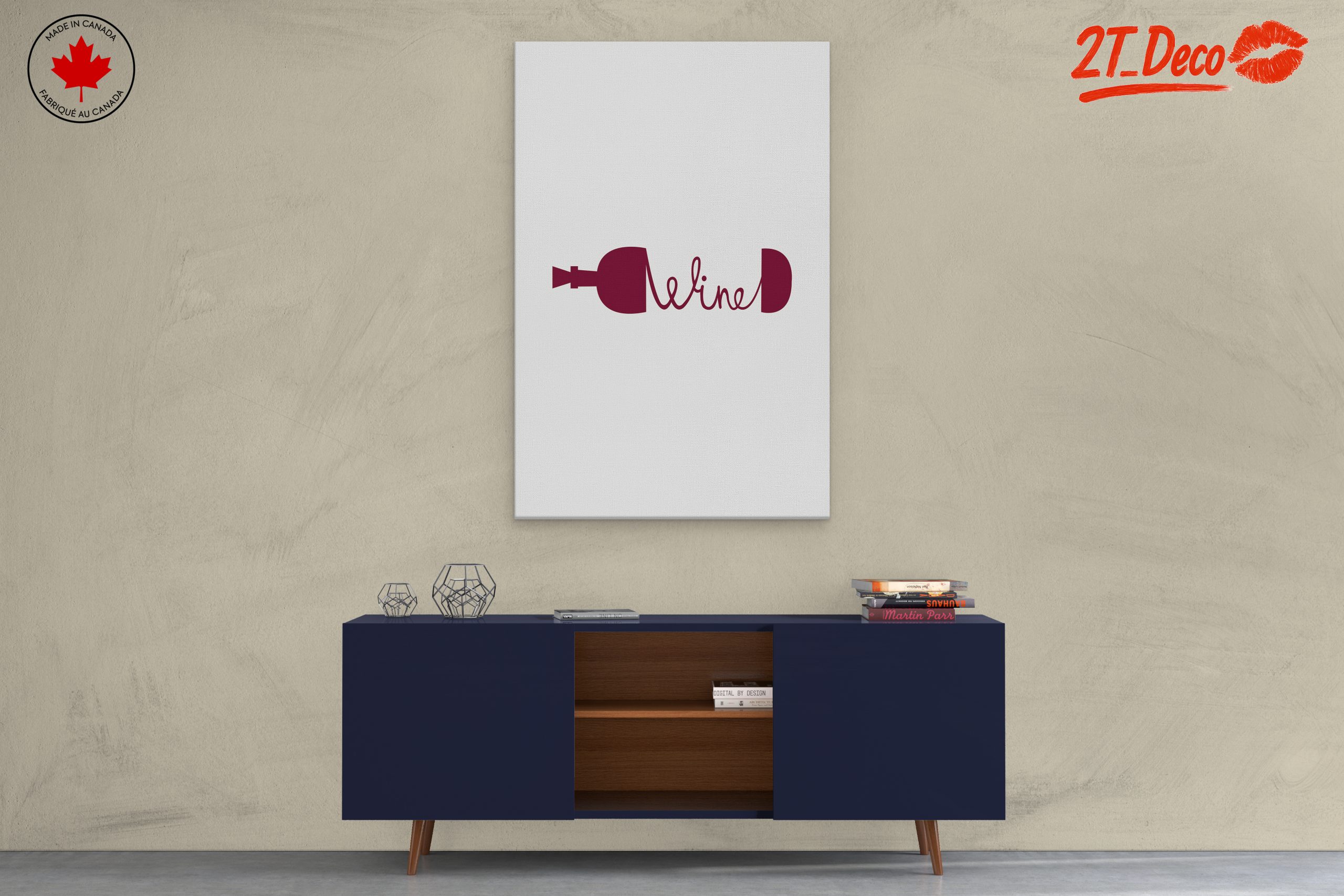 Stylish Wine Themed Art for Home - Image 3