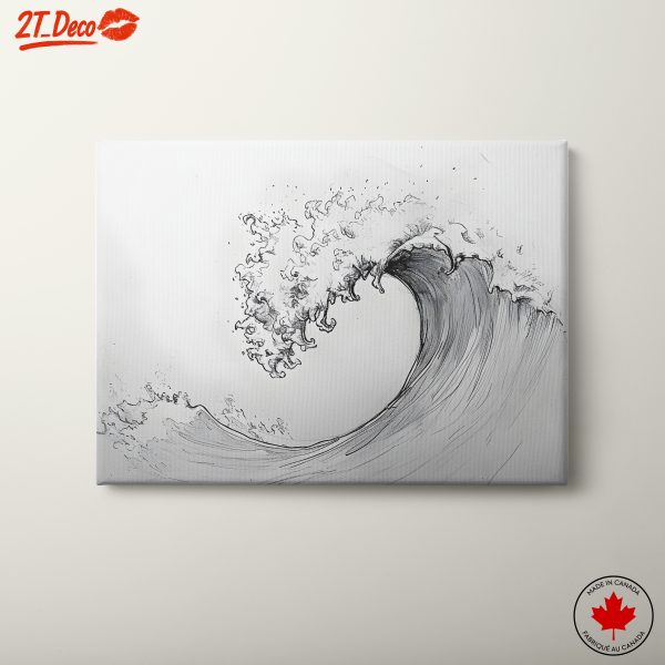 Stylized Marine Wave Artwork