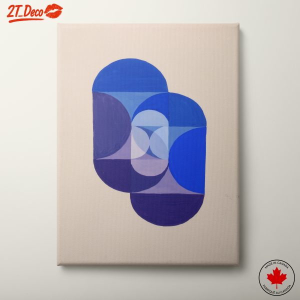 Abstract Geometric Shapes in Blue