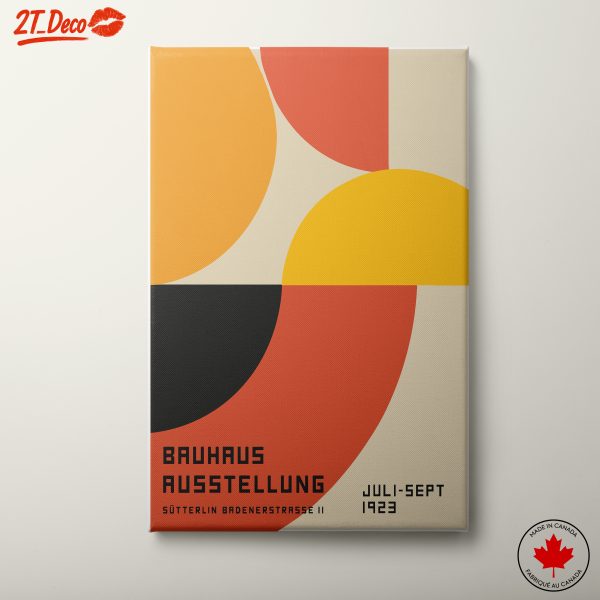 Bauhaus Style Geometric Artwork with Bold Colors