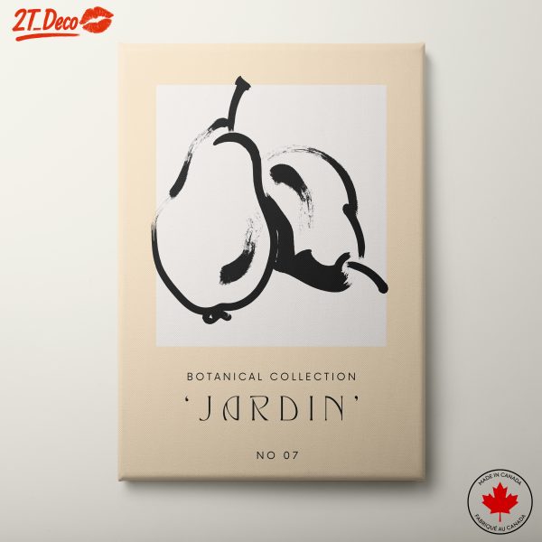 Stylized Botanical Pear Illustration
