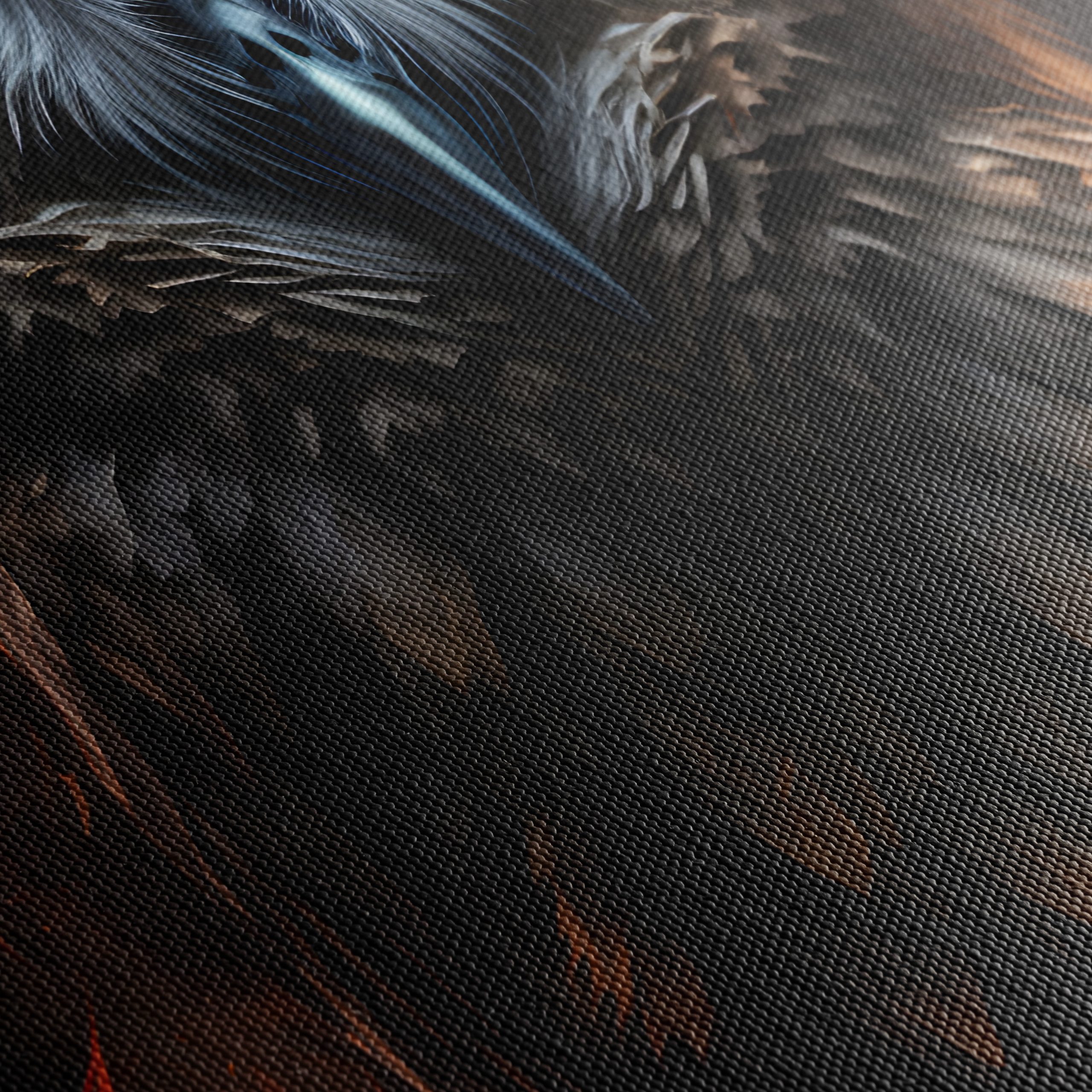 Dramatic Owl Art with Fiery Elements - Image 5
