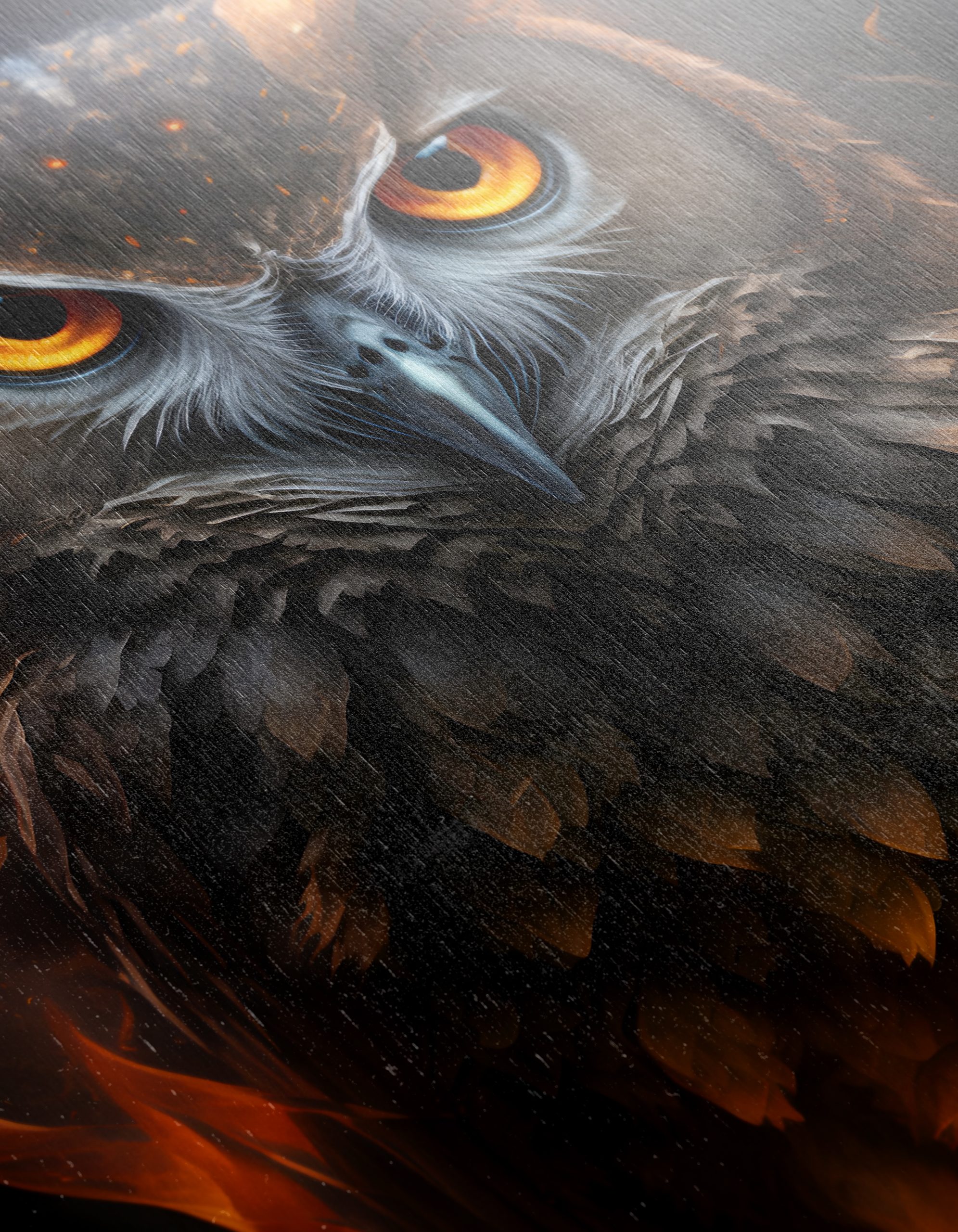Dramatic Owl Art with Fiery Elements - Image 12