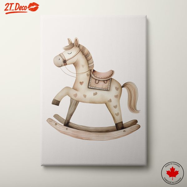 Whimsical Rocking Horse Art