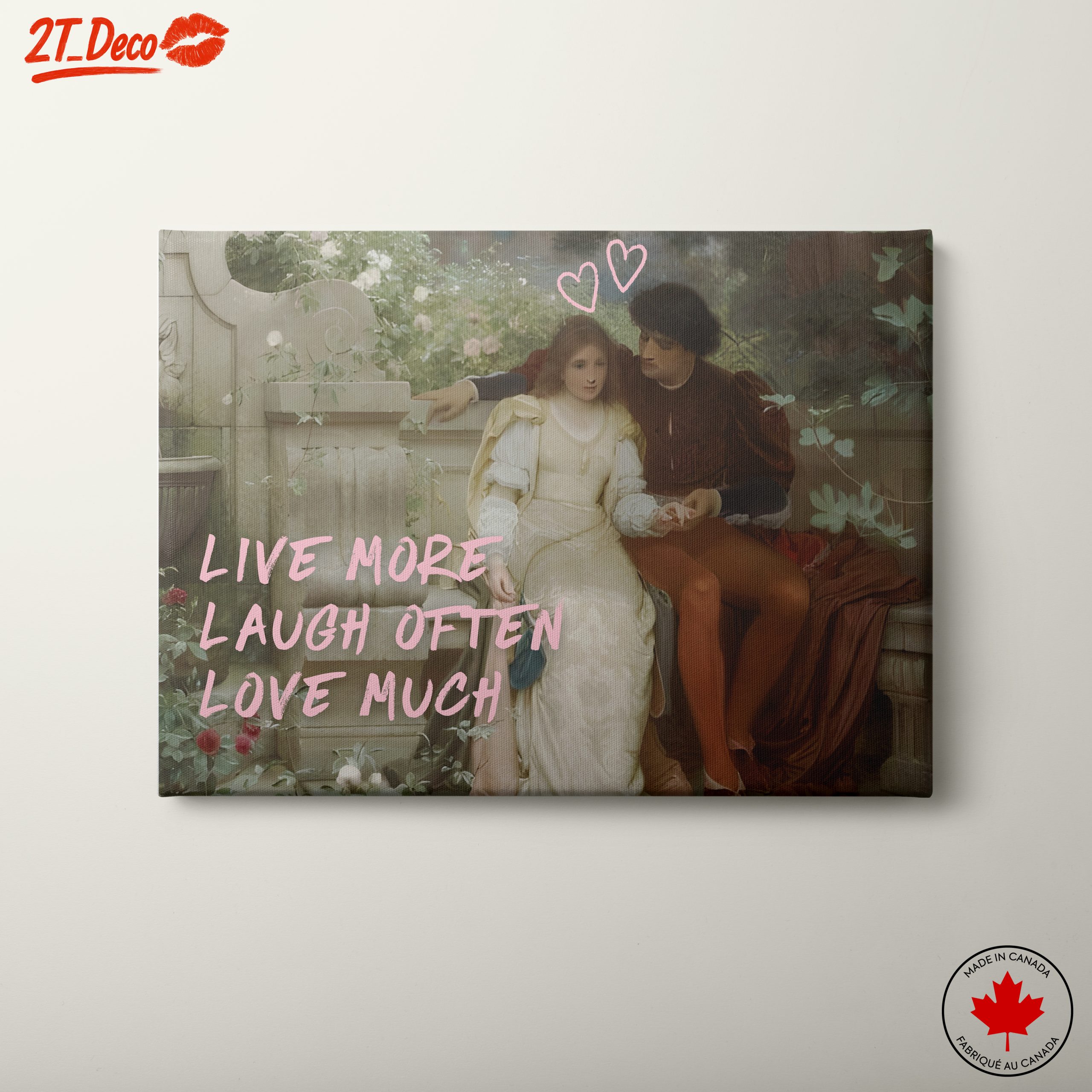 Live More, Laugh Often, Love Much Quote Art