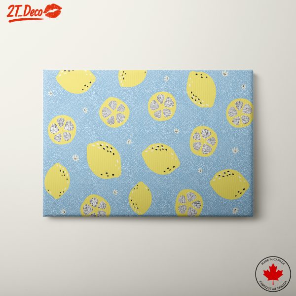 Stylized Lemon Abstract Pattern Art