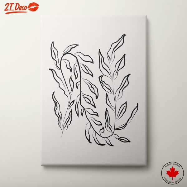 Stylized Botanical Leaf Art for Modern Spaces
