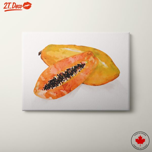 Abstract Papaya Watercolor Art