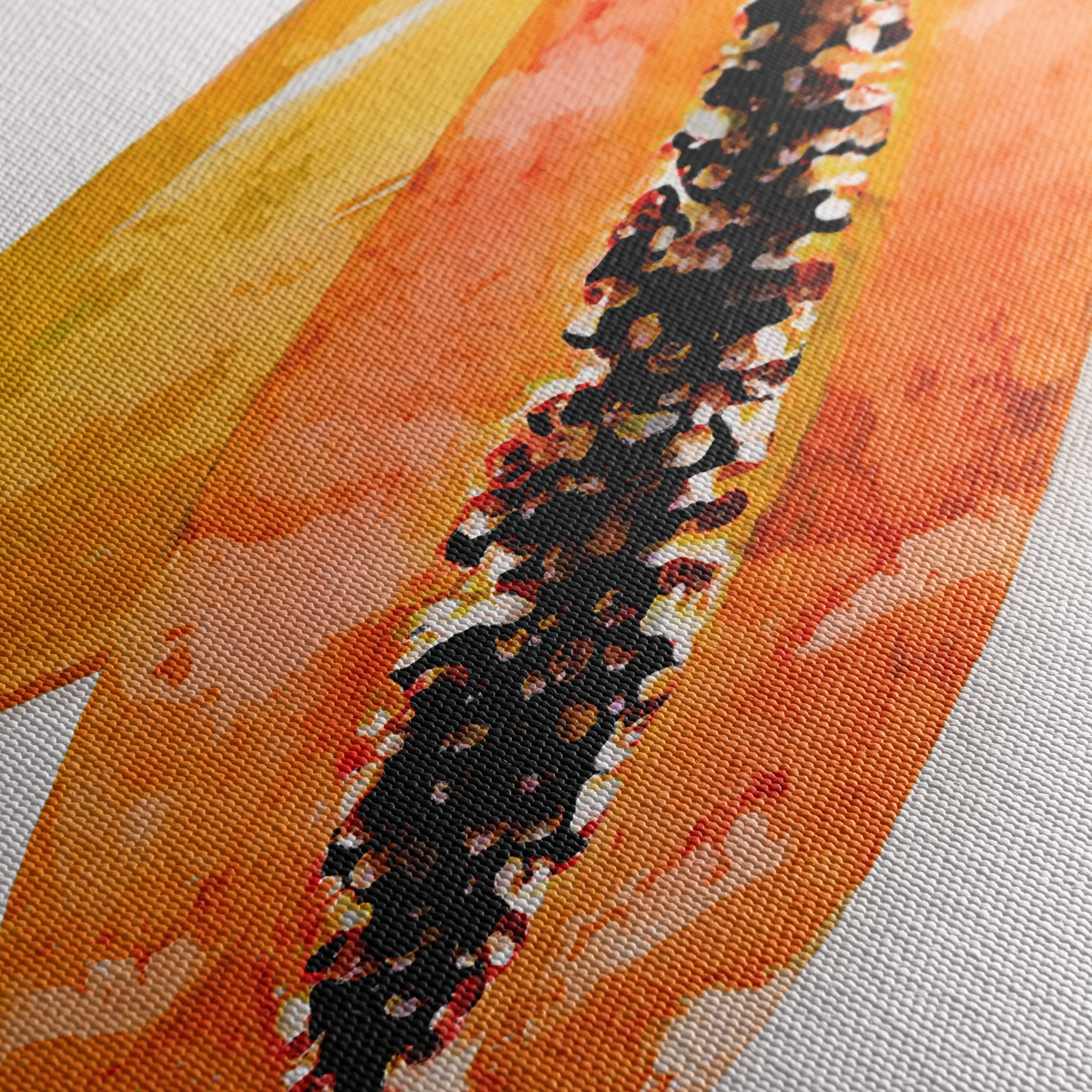 Abstract Papaya Watercolor Art - Image 5