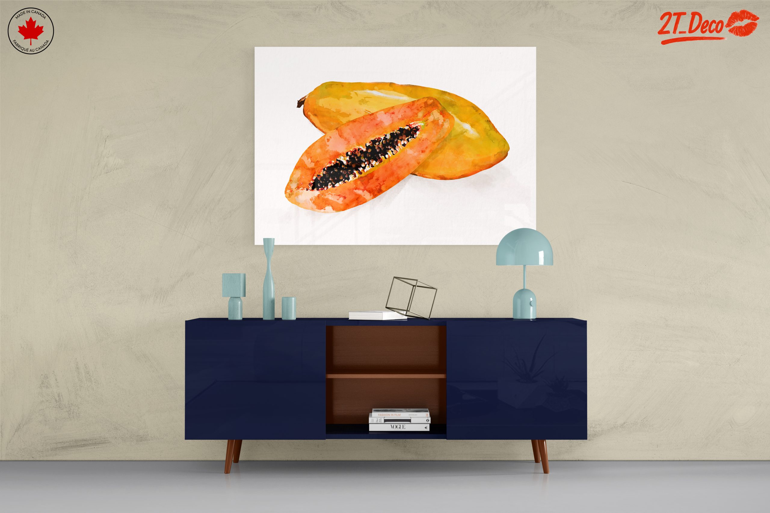 Abstract Papaya Watercolor Art - Image 8