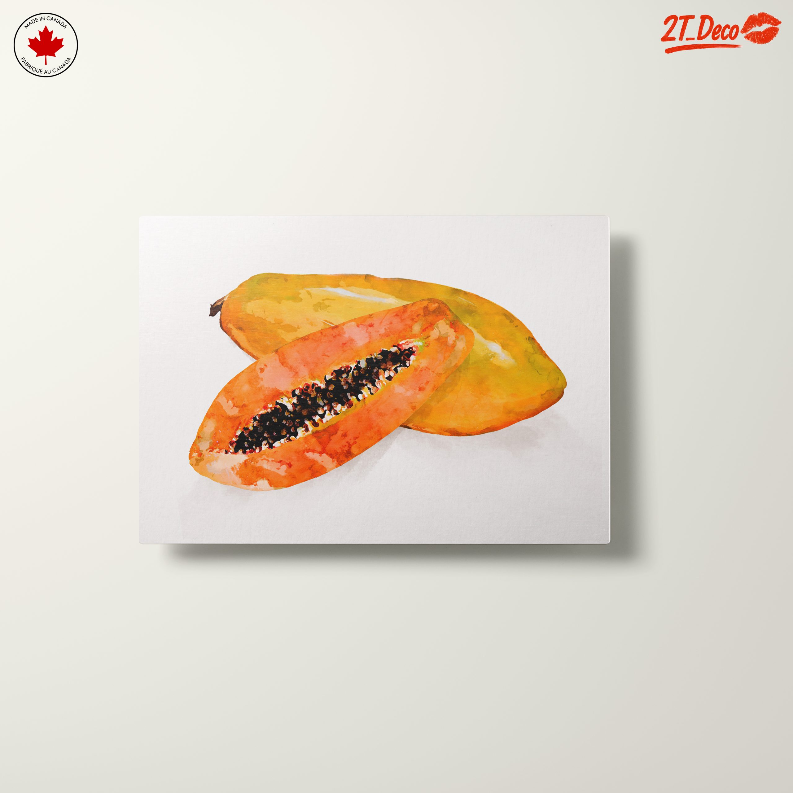 Abstract Papaya Watercolor Art - Image 10