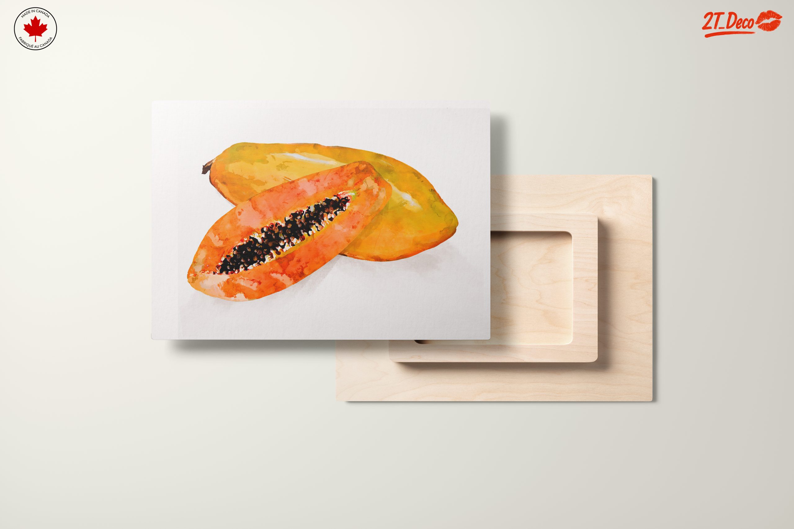 Abstract Papaya Watercolor Art - Image 11