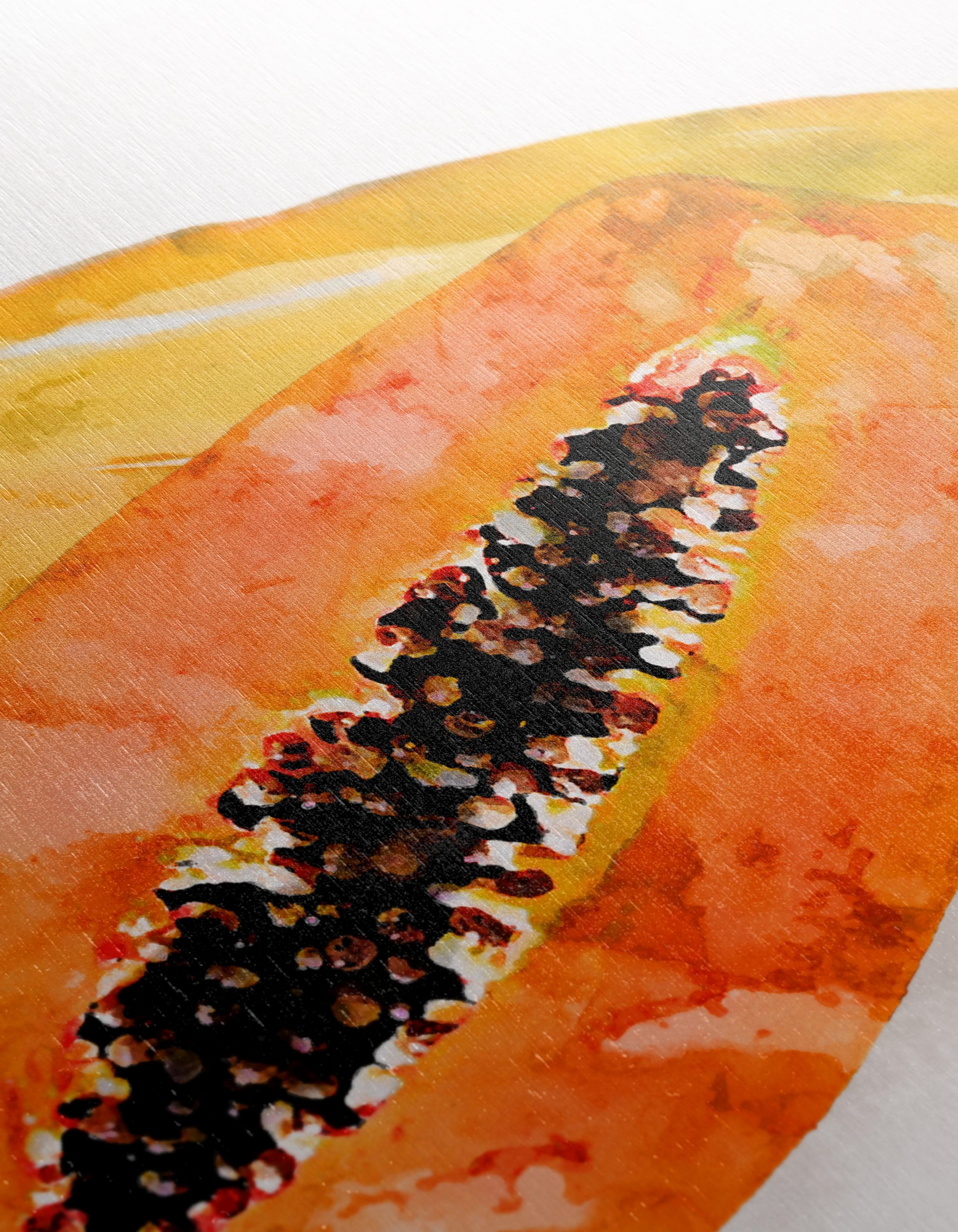 Abstract Papaya Watercolor Art - Image 12