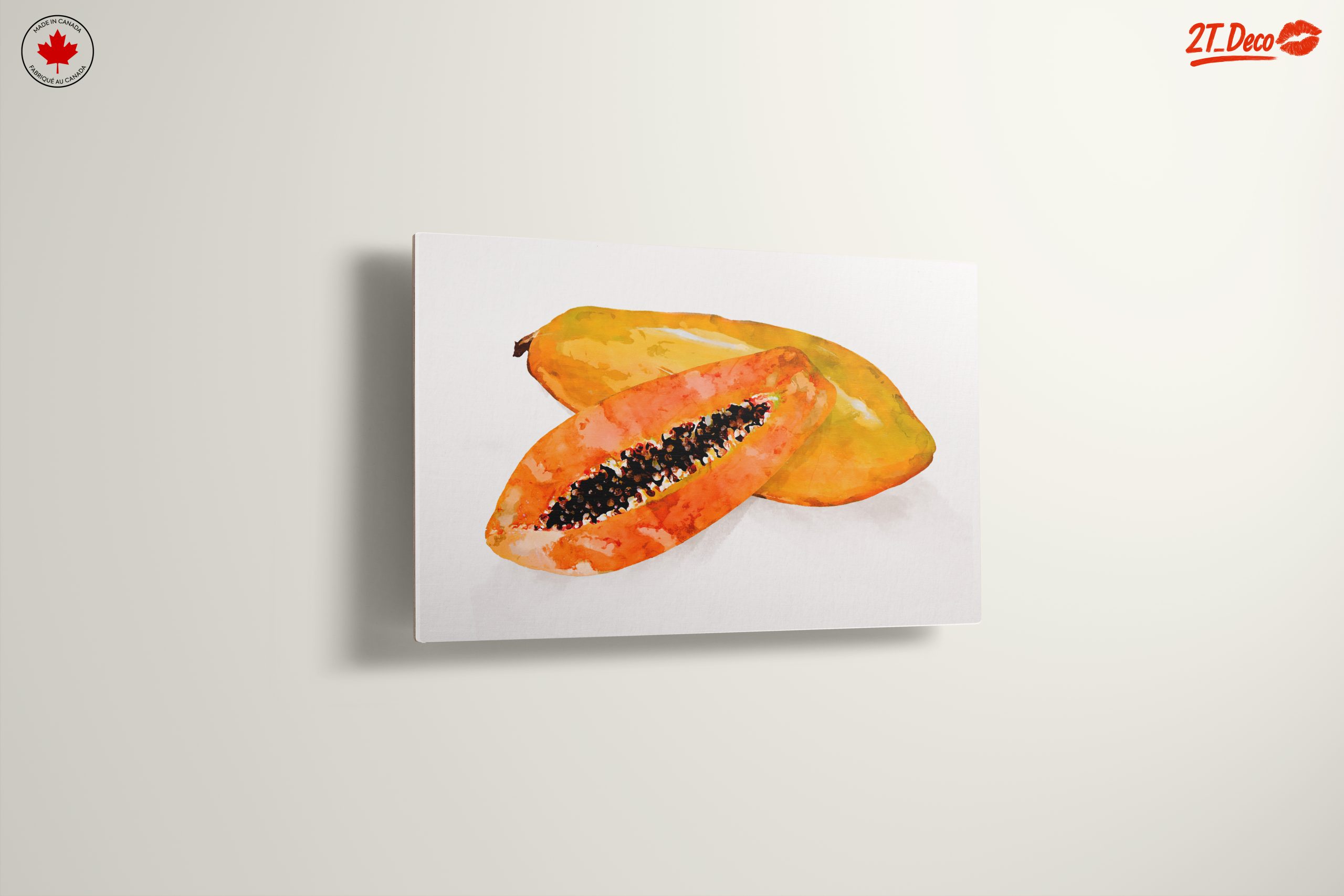 Abstract Papaya Watercolor Art - Image 13