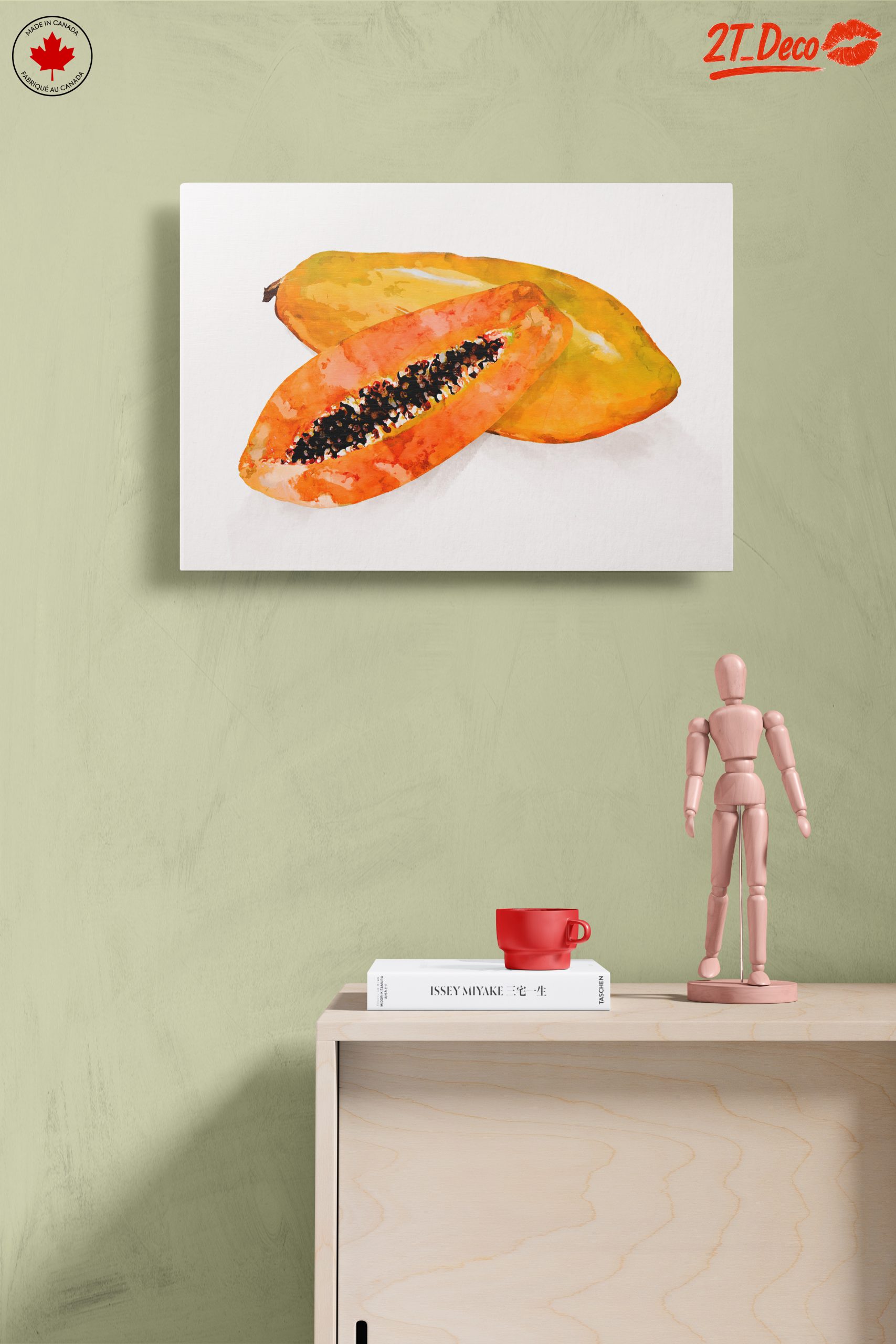 Abstract Papaya Watercolor Art - Image 14