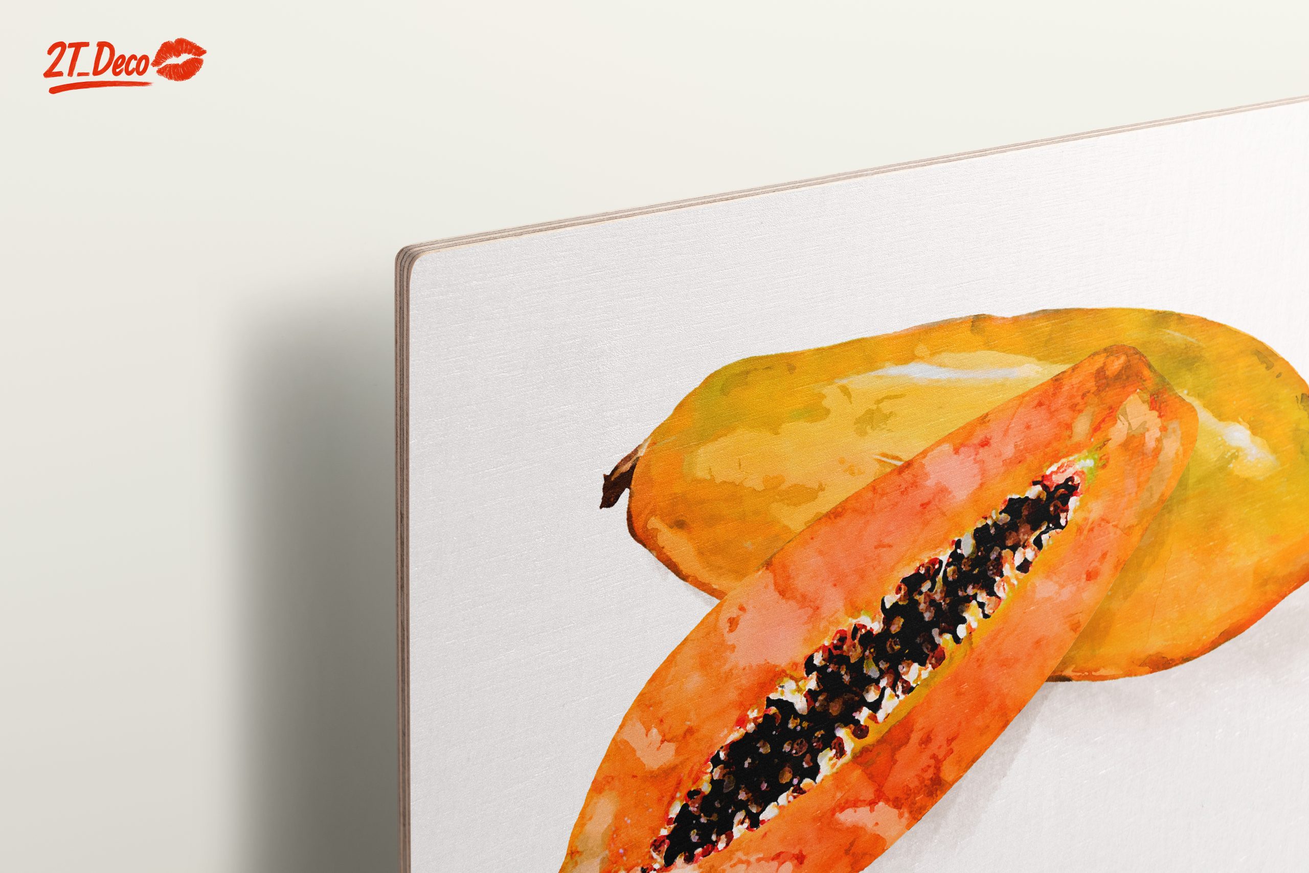 Abstract Papaya Watercolor Art - Image 15