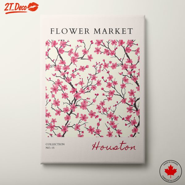 Flower Market Artwork Featuring Cherry Blossoms