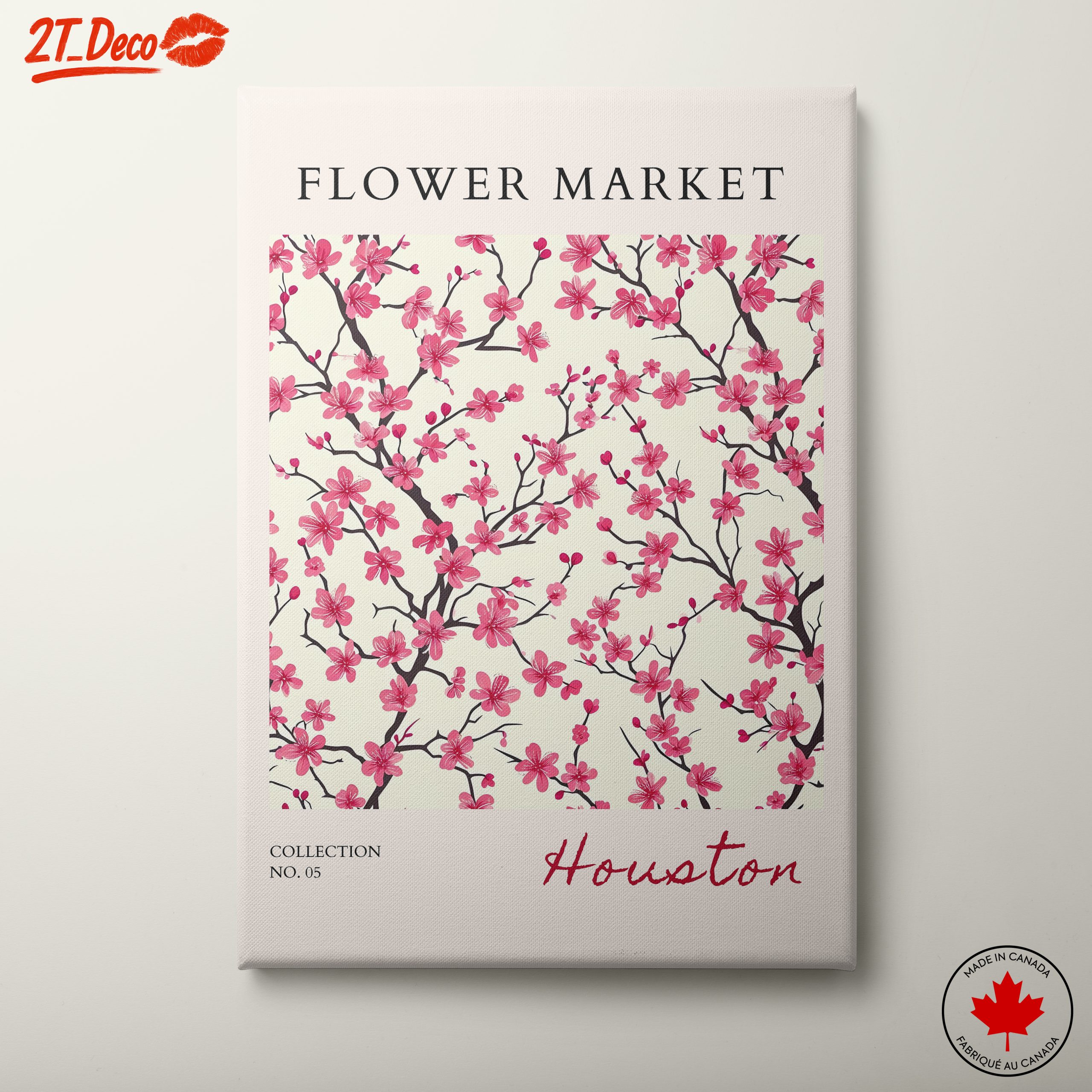 Flower Market Artwork Featuring Cherry Blossoms