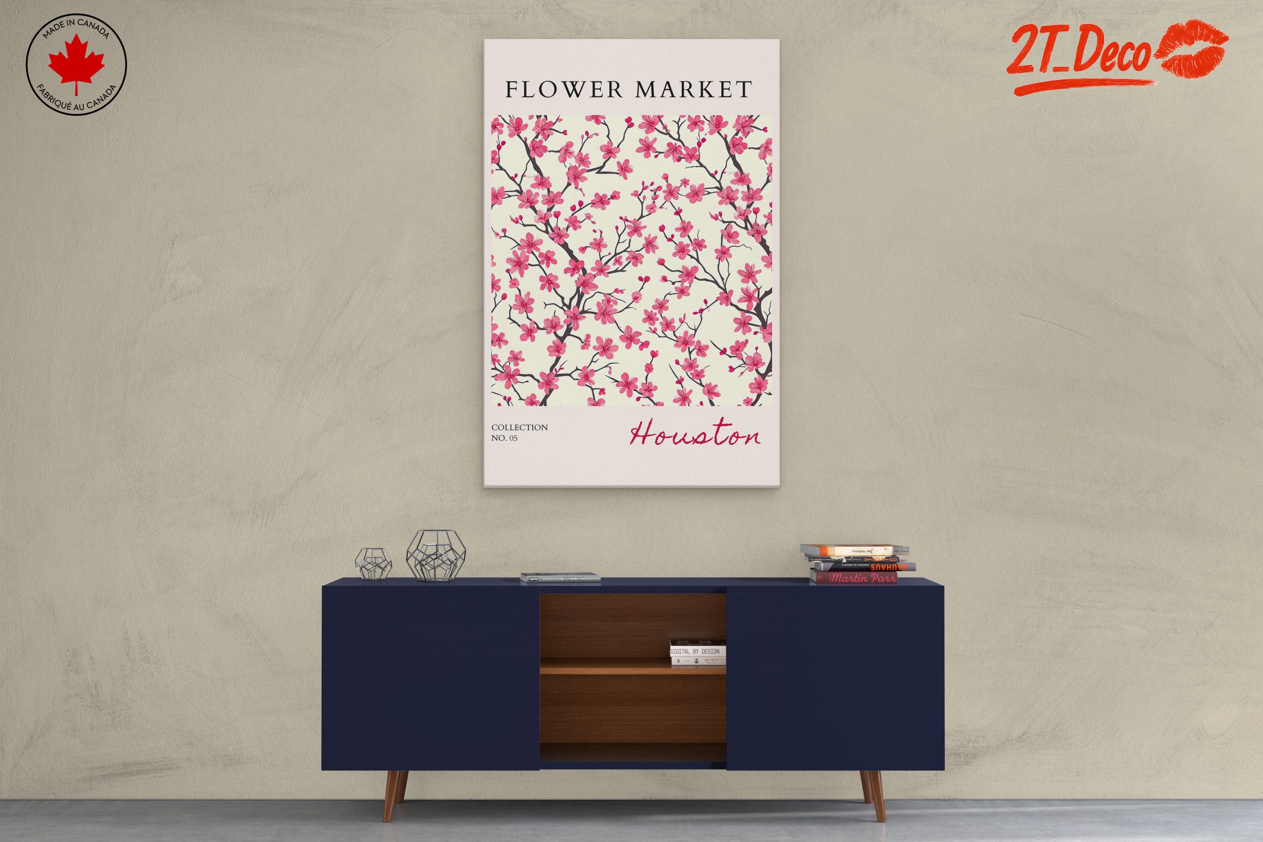 Flower Market Artwork Featuring Cherry Blossoms - Image 3