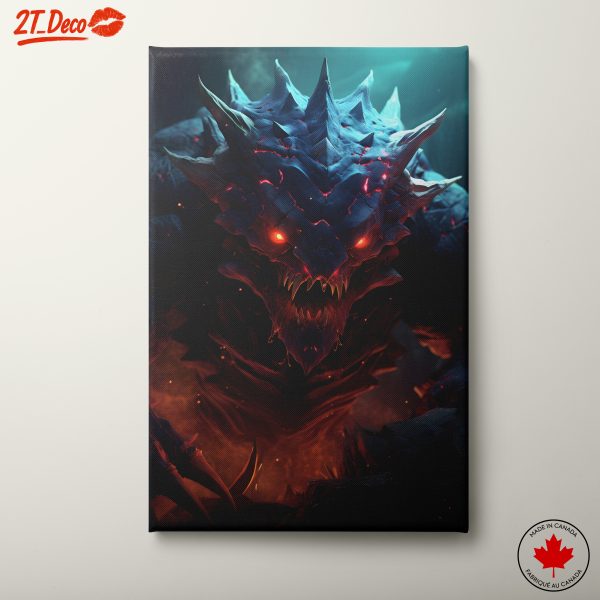 Dramatic Fantasy Creature Art with Fiery Glow