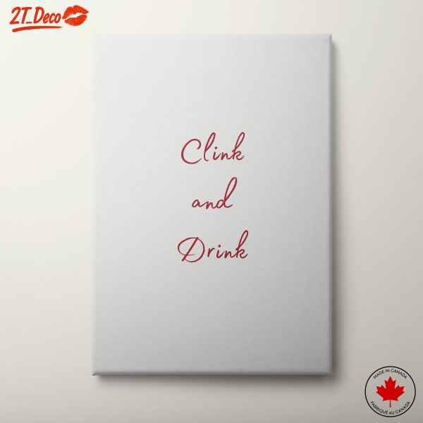 Clink and Drink Kitchen Wall Art